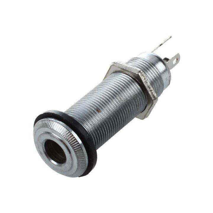 1/4 Inch Chrome Cylinder Flush Mount Jack for Electric Guitar Bass Lazada