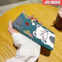 JIUMOO เคส M01s ปลอกสำหรับ Samsung A10s ลายการ์ตูนหมีสีรุ้งเคสโทรศัพท์ลวดลายขอบซิลิโคนเหลวนิ่มแบบดั้งเดิมเคสป้องกันกล้องคลุมทั้งหมดเคสฝาหลังกรอบนุ่ม