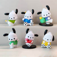 Pachacco ฤดูใบไม้ผลิออกนอกบ้านชุดน่ารักการ์ตูนของเล่นตุ๊กตาอะนิเมะรูป Sanrio ของขวัญตกแต่งห้องตกแต่งรูปแกะสลักสำหรับเด็ก