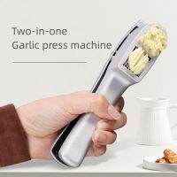 Multifunctional Garlic Press Garlic Chopper Zinc Alloy Garlic Slicer Crusher Garlic Peeler Manual Kitchen Hacking Gadgets