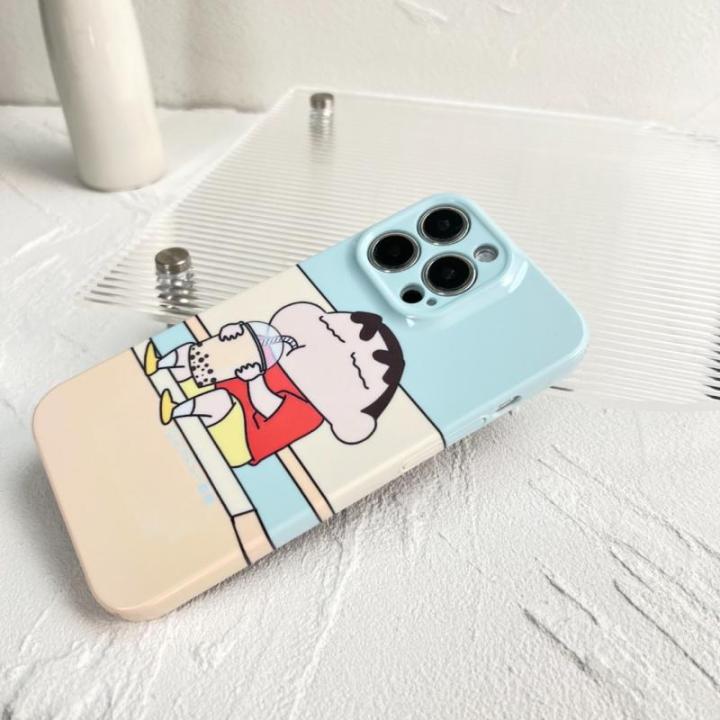 เคสโทรศัพท์ใหม่-crayon-shin-chan-apple-11-12-soft-xsmax-apple-14pro-iphone-13max-cartoon-12mini-hardshell-7p8plus