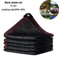 【LZ】☢  12-pin  Net for Outdoor Garden Plant Courtyard Swimming Pool Balcony Heat Insulation Anti-ultraviolet Awning Black  Shade Cloth