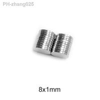 50 1000PCS 8x1 mm Strong Powerful Magnetic Magnet 8mmx1mm Permanent Neodymium Magnet Disc 8x1mm Fridge Small Round Magnet 8x1 mm