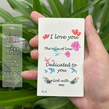 Hình xăm dán mẫu nhịp tim chữ Love you forever | Shopee Việt Nam