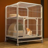 ﹊☁ cage villa super large free space cat indoor two floors with toilet pet cathouse house