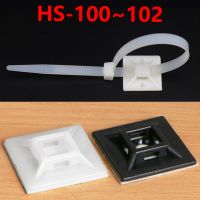 50Pcs Nylon Cable Tie Fixing Cable Mounting Base Double GlueSelf-adhesive Wall ClampCar Seat Fixing Suction Positioning Sucker