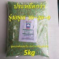 ปุ๋ยรุ่งอรุณ สูตร 30-20-0 5kg แน้น บำรุงต้น บำรุงใบ บำรุงดอก เหมาะกับผักสวนครัว พืชสวน พืชไร่ และไม้ใบกระถาง ไม้ดอก, Risingsun fertilizer  30-20-0 5kg