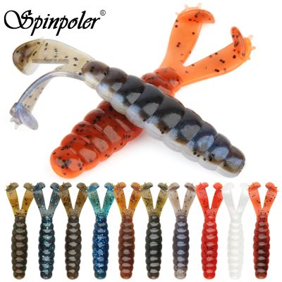 【DT】hot！ Spinpoler Greatest Bass Bait - Diver Tail Grub 10X Tough Soft Buoyant TPR Material Durable Fishing Baits 10pcs with