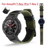 Untuk Huami Amazfit T-rex Pro Tali Jam Tangan Nilon untuk Xiaomi Huami Tyrannosaurus Aksesoris Jam Tangan Pintar Gelang T-rex 2 22Mm