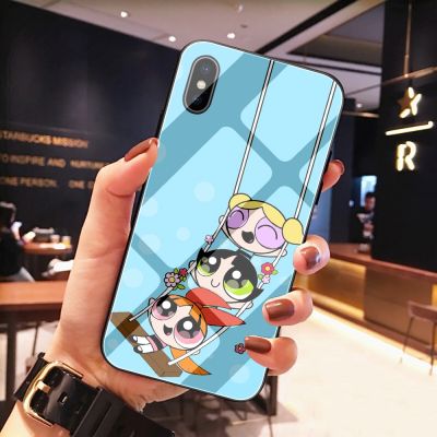 The Powerpuff Girls iPhone 11 Pro XS Max XR X 8 7 6 6S Plus TPU Tempered Glass Case