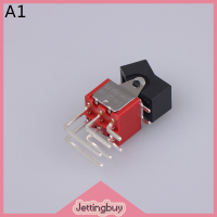 Jettingbuy】ขั้วต่อแขนโยก RLS-202-A4-00แบบมีปุ่มชนิดเรือสวิตช์ด้านข้างแบบโค้งงอ