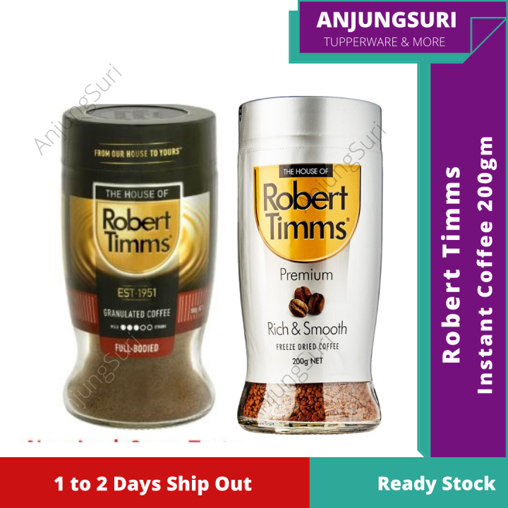 Robert Timms Granulated Instant Coffee 200g Premium Freeze Dried Coffee