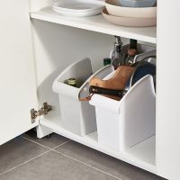 [COD] storage cabinet with pulley under the sink plastic box push-pull seasoning