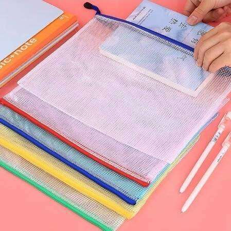 A4 File Folder Document Bag Zip Zipper Bags Waterproof Plastic Pouch ...