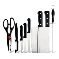 [สินค้าใหม่]Kitchen Knife Stainless Set ชุดมีสแตนเลสสีเงิน