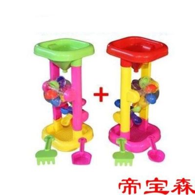 [COD] Childrens beach toy set baby cassia hourglass bucket sand digging shovel windmill free shipping