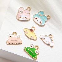 (CIUYA)10ชิ้นน่ารักการ์ตูนแมว Froge สุนัขเสน่ห์สำหรับ DIY ทำต่างหูสร้อยคอต่างหูแฮนด์เมดหัตถกรรมเครื่องประดับอุปกรณ์เสริม