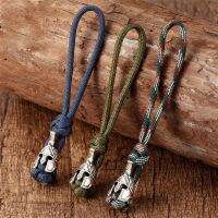 【LZ】❡  Handmade Vikings Spartan Guerreiro Lanyard Keychain Tecido Sobrevivência Paracord Faca De Corda Acessórios Chave Do Carro Chaveiro Jóias