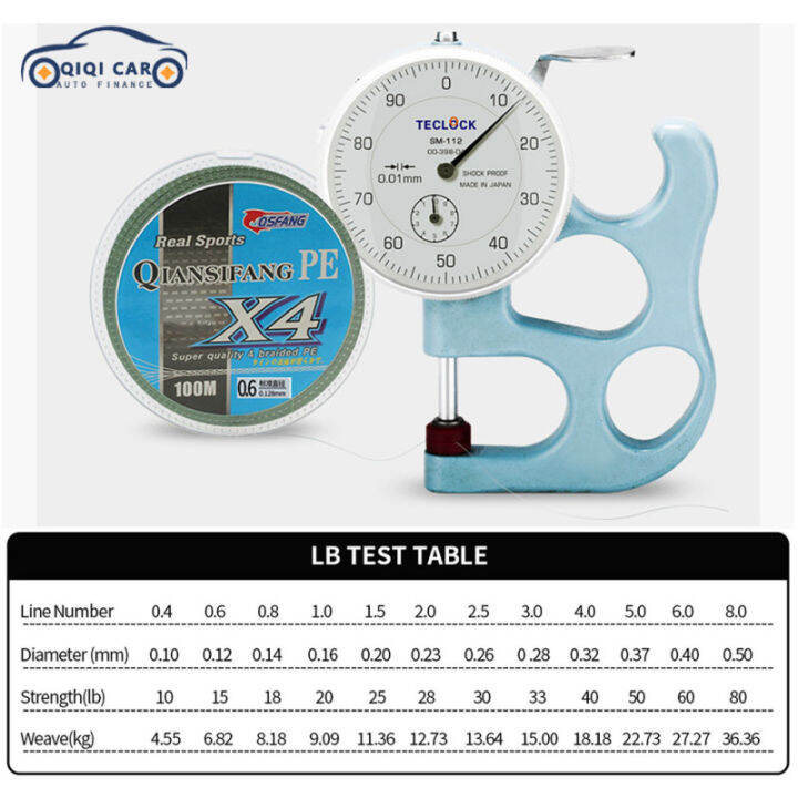 เอ็นตกปลาถัก4เส้นที่แข็งแรงทนทาน10lb-80lb-สายถักทนแรงดึงสูง100เมตรสำหรับน้ำเค็มน้ำจืด-fast