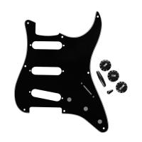 ชุดหมัด8หลุม Pickguard กีตาร์รอยขีดข่วนแผ้น SSS และลูกบิด2T1V สำหรับชิ้นส่วนกีตาร์