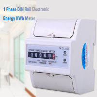 Home Energy Meter High Precision Smart Electronic Energy Meter 1 Phase 2 Wire DIN Rail Light Weight for Outdoor Indoor