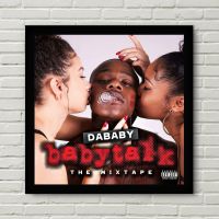 DaBaby-ทารกพูดคุยอัลบั้มเพลงปกโปสเตอร์ผ้าใบพิมพ์ลายภาพวาดตกแต่งบ้าน (ไร้กรอบ)