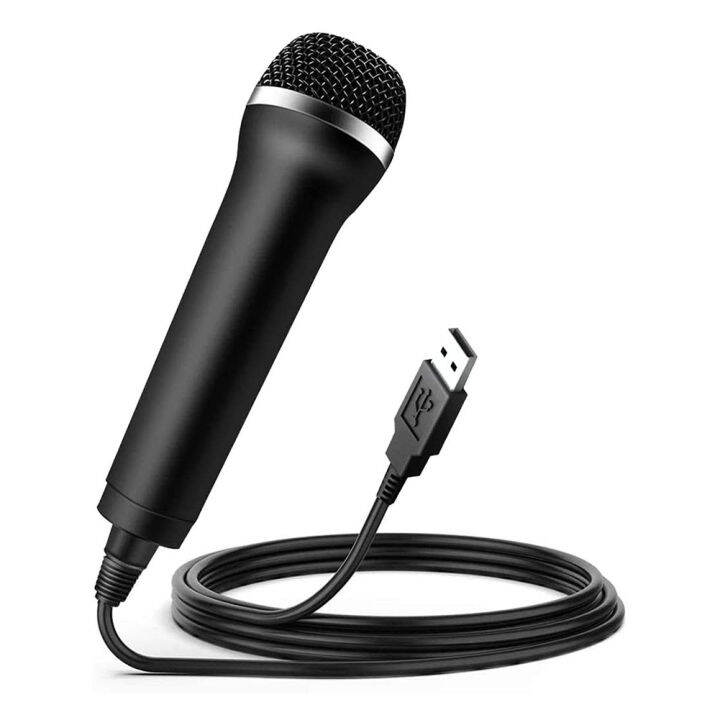 USB Wired Microphone Karaoke Mic for Switch Wii PS4 X PC Computer