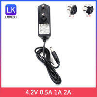 AC 100-240V DC 4.2 V 1A 2A สำหรับโพลิเมอร์ Charger อะแดปเตอร์จ่ายไฟ4.2 V โวลต์สำหรับ fla.shlight head