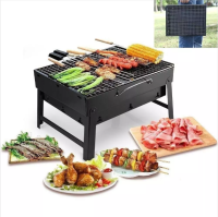 NEN-life ย่างบาร์บีคิว Amazing เตาปิ้งย่าง BBQ พกพาพับเก็บได้MINI BBQ เตาปิ้งย่างพกพา เตาย่างบาร์บิคิว เตาย่างใช้ถ่าน CA-04