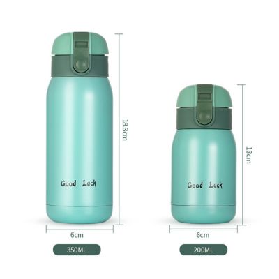 200ml350ml Vacuum Flask Bottles Bounce Lid Thermos Bottle Stainless Steel Mini Cups