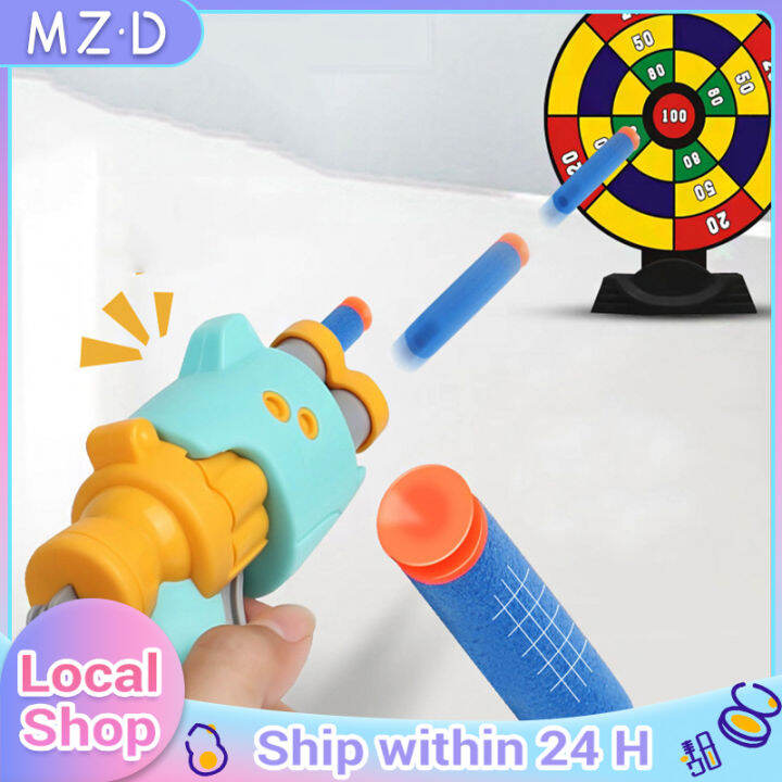 Soft Bullet Gun Toy Continuous Shooting Revolver Gun Sponge Suction Cup