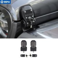 MOPAI Locks Hood for Jeep Gladiator JT 2018+ Car Engine Hood Latch Catch With Key Lock Accessories for Jeep Wrangler JL 2018+