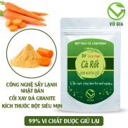 Bột Cà Rốt Sấy Lạnh Nguyên Chất Vũ Gia- giàu vitamin A giúp sáng mắt