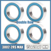 4Pcs 3802-2RS MAX Bearing 15*24*7 mm Double Row Full Balls Bicycle Suspension Pivot Repair Parts 3802 2RS Ball Bearings Axles  Bearings Seals