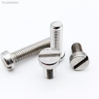 ✥✢ 10/50pcs High Quality M3 M4 M5 M6 M8 A2 304 stainless steel GB65 Slotted Cap Head Column Round Cheese Head Screw Bolt L 4-100mm