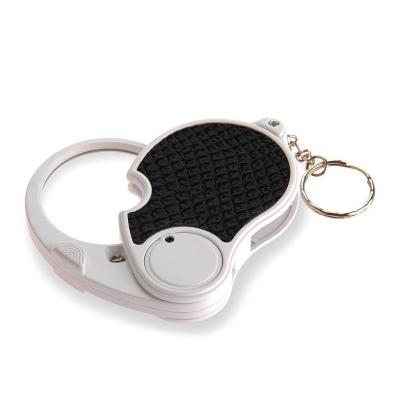 5 Trade Loupe Magnifying Glass with LED Lamp Pocket Magnifier Portable Folding Keyring