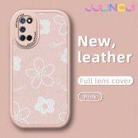 Jjlingji เคสสำหรับ OPPO A52 A92 A72 4G เคสแฟชั่นลายดอกไม้ดีไซน์ใหม่บางนุ่มหนังซิลิกาเคสโทรศัพท์เจลเคสกันกระแทกกล้องฝาปิดเลนส์เต็มรูปแบบกันกระแทก