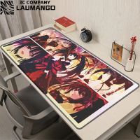 Mousepad Gamer Tokisaki Kurumi แผ่นรองเม้าส์ขนาดใหญ่ อุปกรณ์เกม พรมโต๊ะ เสื่อตู้ แป้นพิมพ์พีซี Mause Anime Xxl Mouse