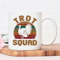 Turkey Trot Squad Funny Thanksgiving Day Pilgrim Run Gift Juice Lady Mugs Ceramic Mug with Handle Luxury Water Cup Coffee Mug