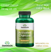 Swanson Activated Charcoal hỗ trợ tiêu hoá giải độc cơ thể 120 viên date