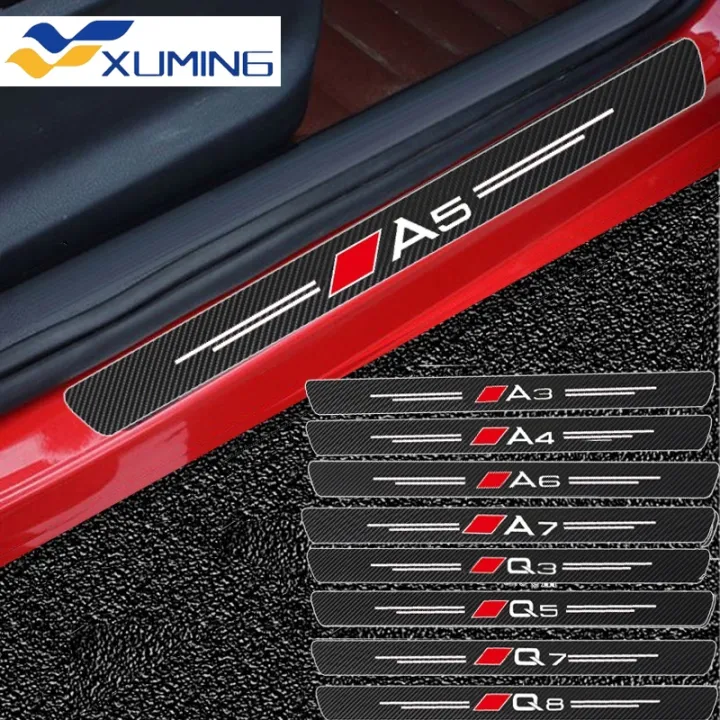 《READY STOCK》Carbon Fiber Door Sills Guards Sticker For Audi Sline
