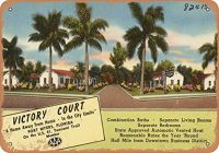 【CW】 Metal Sign - Florida Postcard Court A Away from The Limits  39; Fort Myers Rusty Wall De