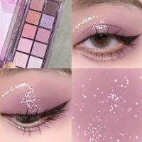 10 Colors Pearl Glitter Eyeshadow Palette Waterproof Nude Glitter Shiny Pigment Eye Shadow Lasting Charming Natural Eye Makeup