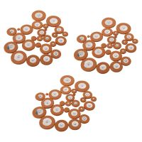 75 Pcs Professional Leather Tenor Saxophone Pads Orange Sax Pads Replacement Woodwind Musical Instruments