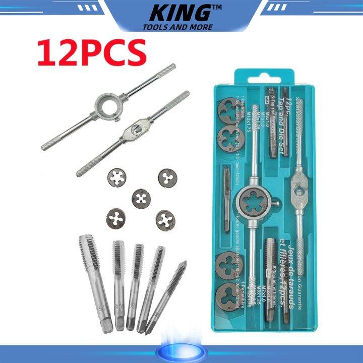 Threading 12 Pcs Tap and Die Set Metric Hand Threading Tool | Lazada PH