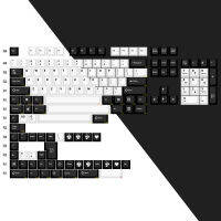 EPBT EnjoyPBT ABS Doubleshot Black &amp; White Cherry MX Keycaps Set For Mechanical Keyboard