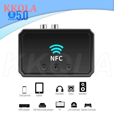 QKKQLA Wireless Bluetooth-compatible 5.0 Audio Receiver Adapter NFC 3.5mm RCA Music AUX Stereo for Amplifier Car Kit Speaker