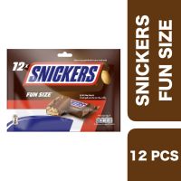 ?Product of UAE? Snickers Fun Size 20g (12 Pieces) ++ สนิกเกอร์ส ถั่วลิสงคาราเมลและนูกัตเคลือบช็อกโกแล็ตนม ฟันไซส์ 20 กรัม (12 ชิ้น)