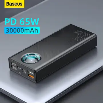 Baseus Amblight 65W Quick Charge Power Bank 30000mAh Black + Type-C (USB-C)  100W Cable 1m - Power Bank