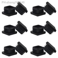 10Pcs Plastic Square Tubing End Cap Black Pipe Tube Cap Durable Fence Post Tube Cover Table Chair Glide Insert Finishing Plugs